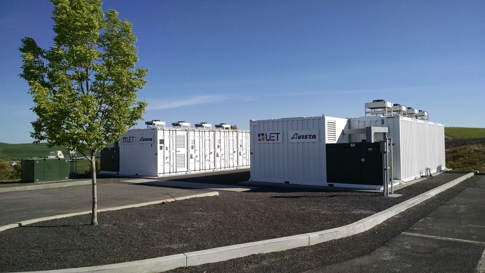 Containerized battery energy storage system installed outdoors